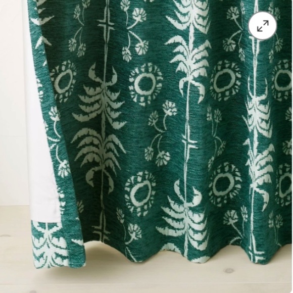 Opalhouse Palm Frond Chenille Jacquard Window Curtain Panel - Picture 2 of 3